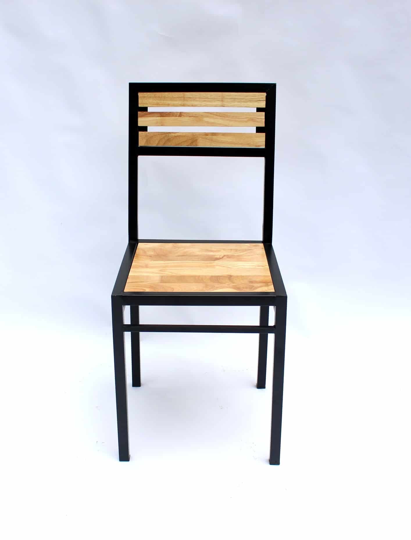 Restaurant Dining Chair – Wooden Seat & Backrest with Sturdy Metal Frame | Cafe & Bistro Chair
