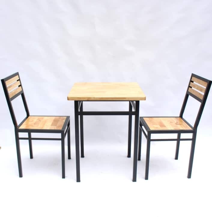 Restaurant Dining Table and Chair Set – Wooden Top & Metal Frame | Café & Bistro Furniture