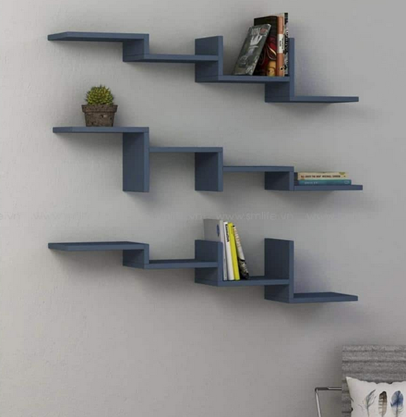 Wall Mounted Floating Bookshelf – Modern Decorative Storage Rack for Living Room & Office