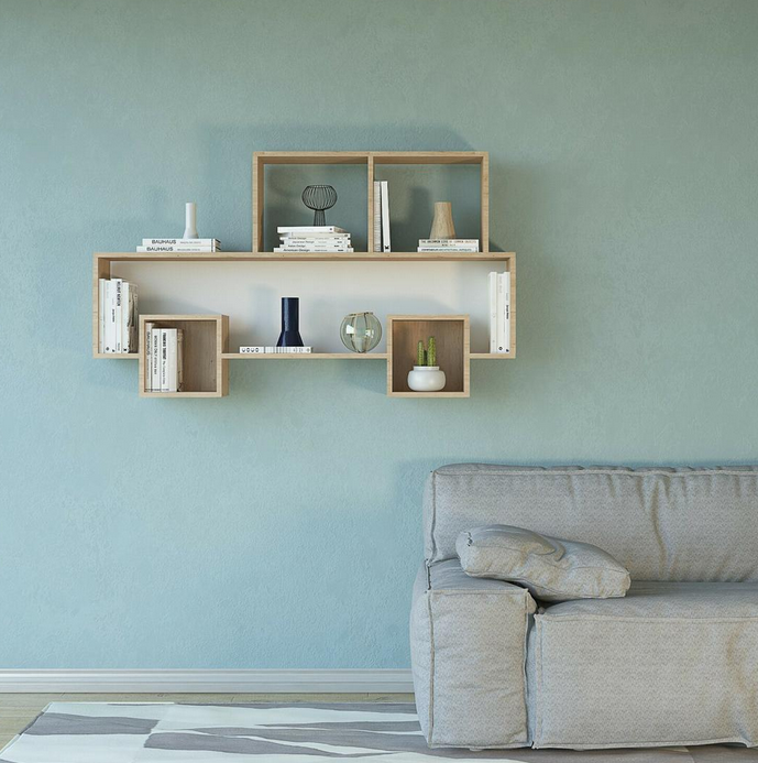 Wall Mounted Wooden Bookshelf | Kids Car-Shaped Storage Rack & Decorative Display Shelf